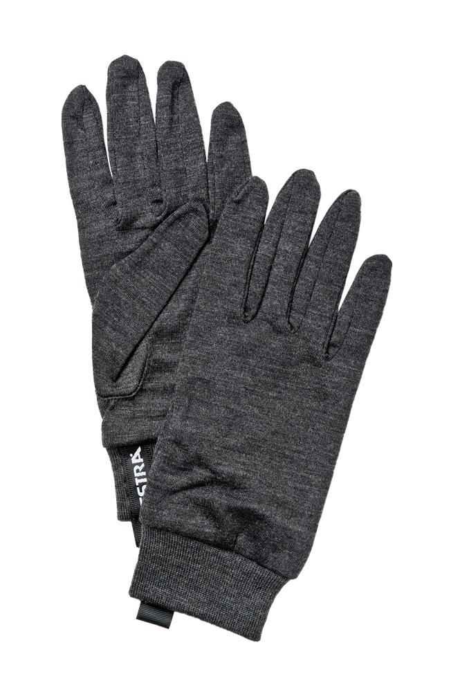 Hestra Merino Wool Unisex Active Liner Gloves Charcoal