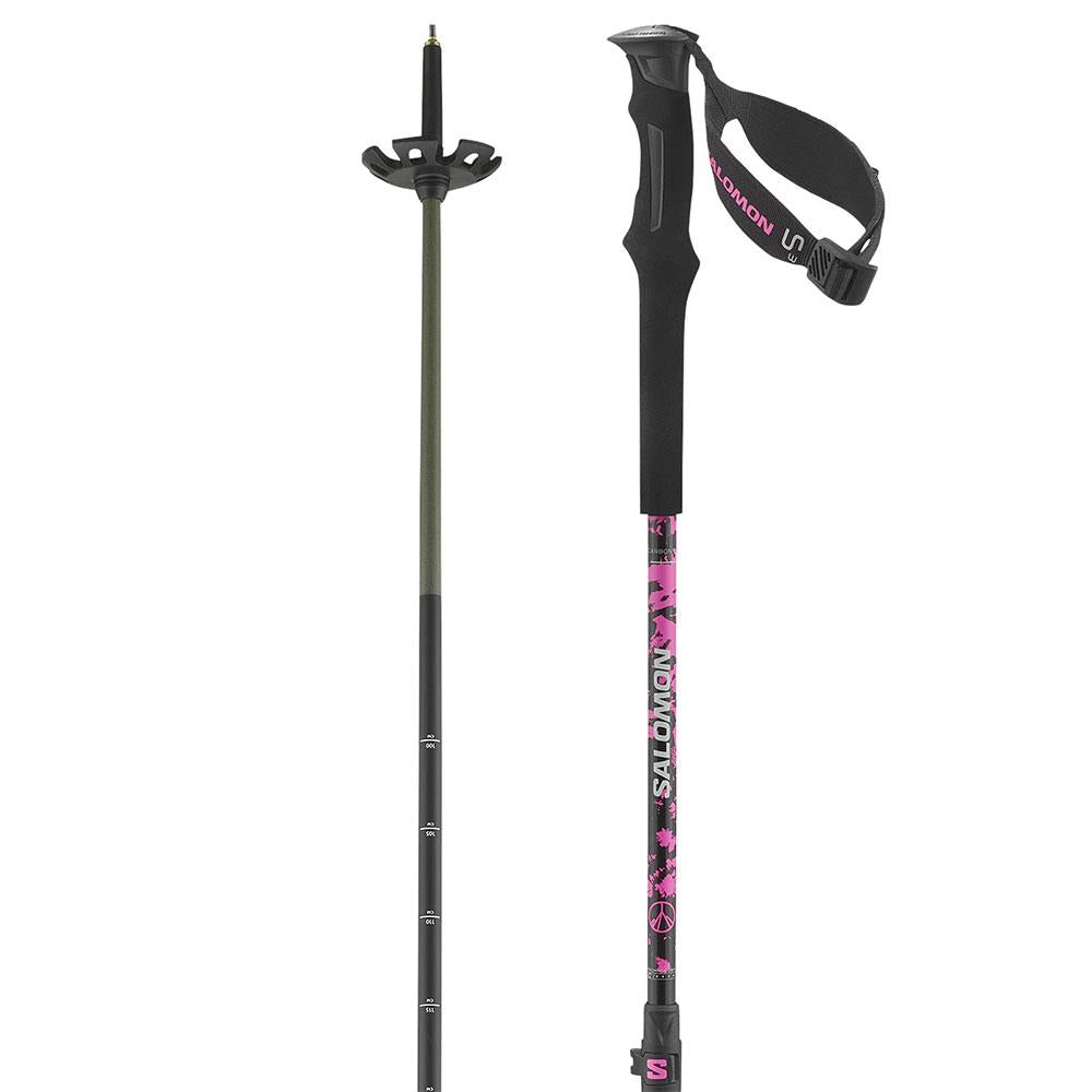 Salomon QST Carbon S3 Adjustable Ski Poles Sugar Plum