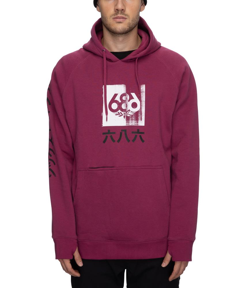 686 Mens Japan Pullover Hoody Malbec