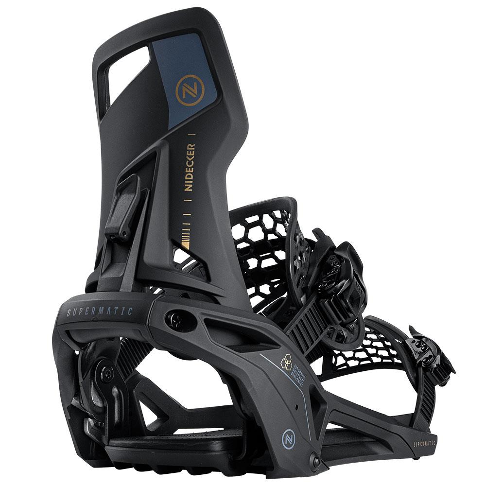 Nidecker Supermatic Step-in Snowboard Bindings 2025 Black