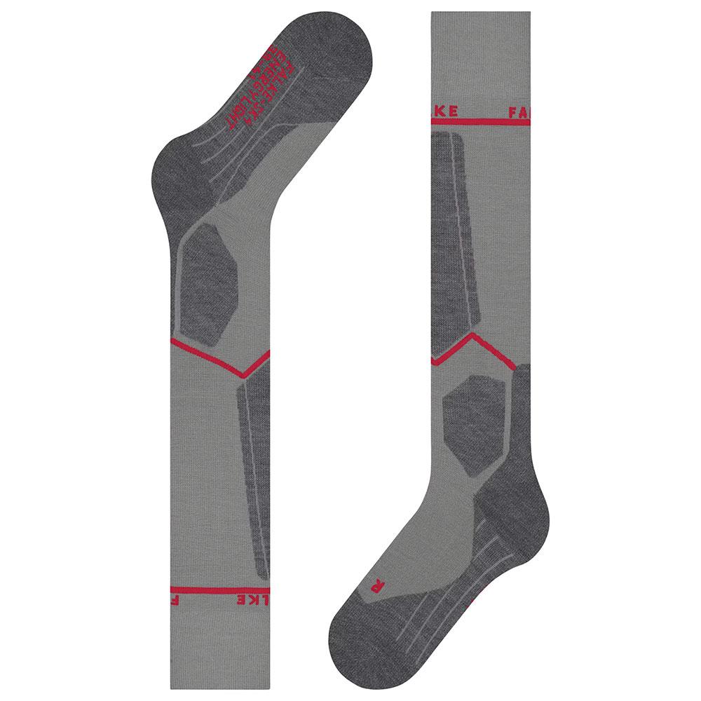 Falke SK4 Compression Light Mens Ski Socks Light Grey