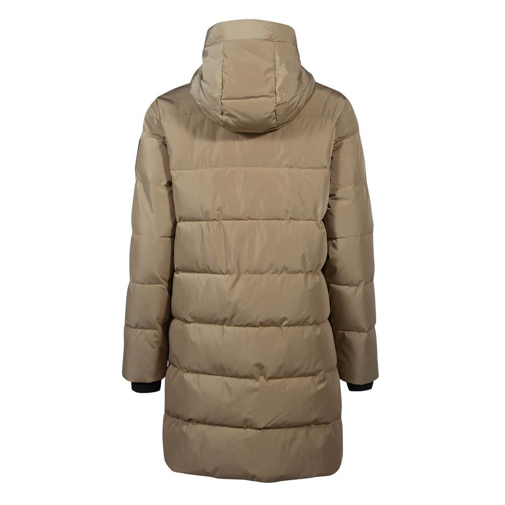 Halti Linjat Womens Puffer Parka Jacket Petrified Oak Beige