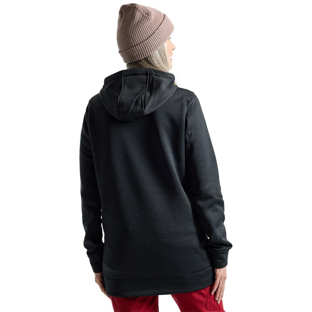 Burton Oak Long PO Womens Hoodie True Black Heather