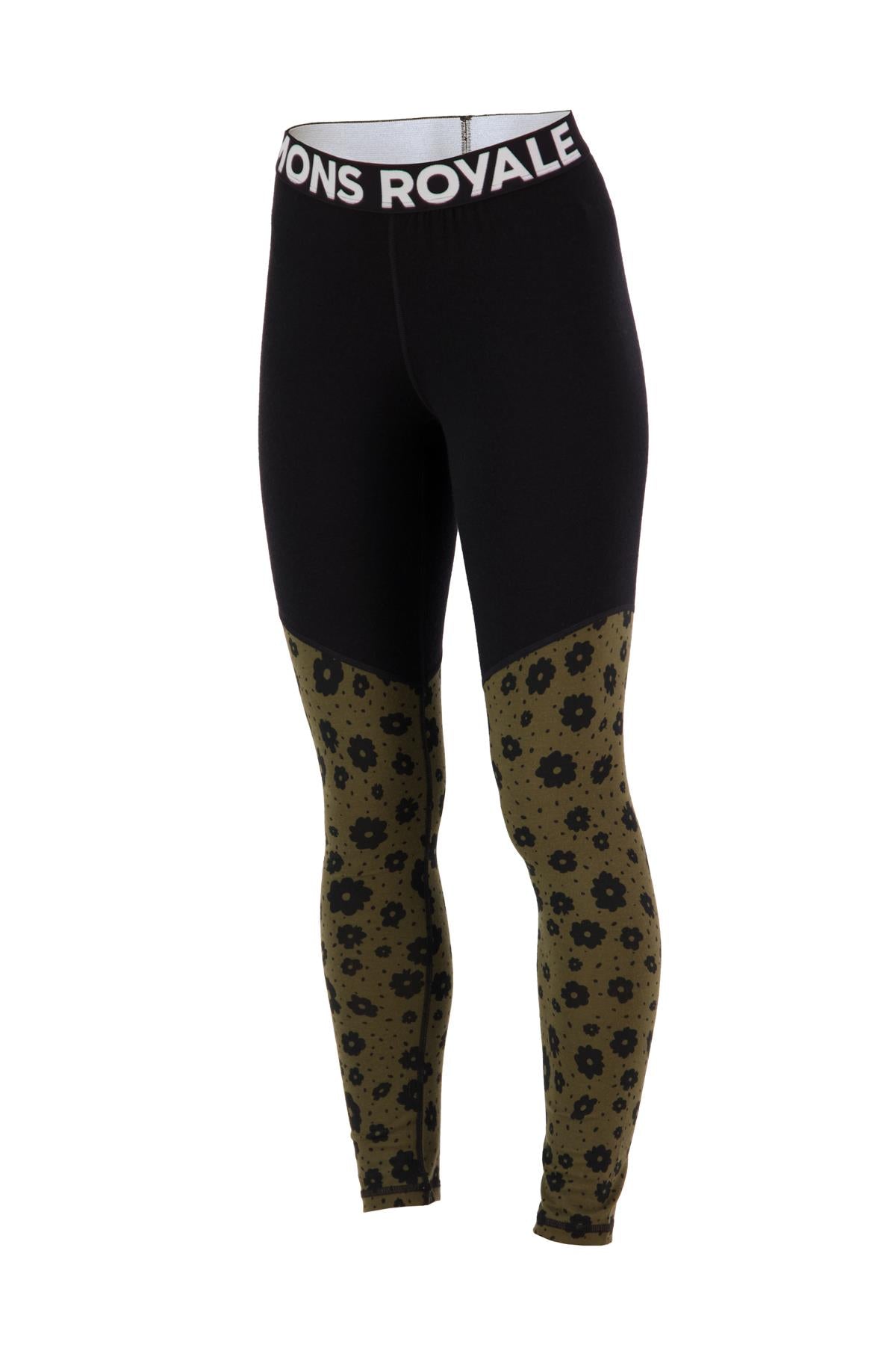 Mons Royale Womens Cascade Merino Flex 200 Base Layer Leggings Aoraki Lily