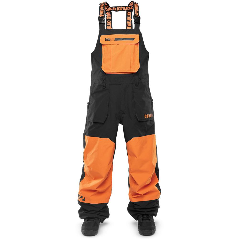 Thirtytwo Basement Mens Bib Pants Black/Orange