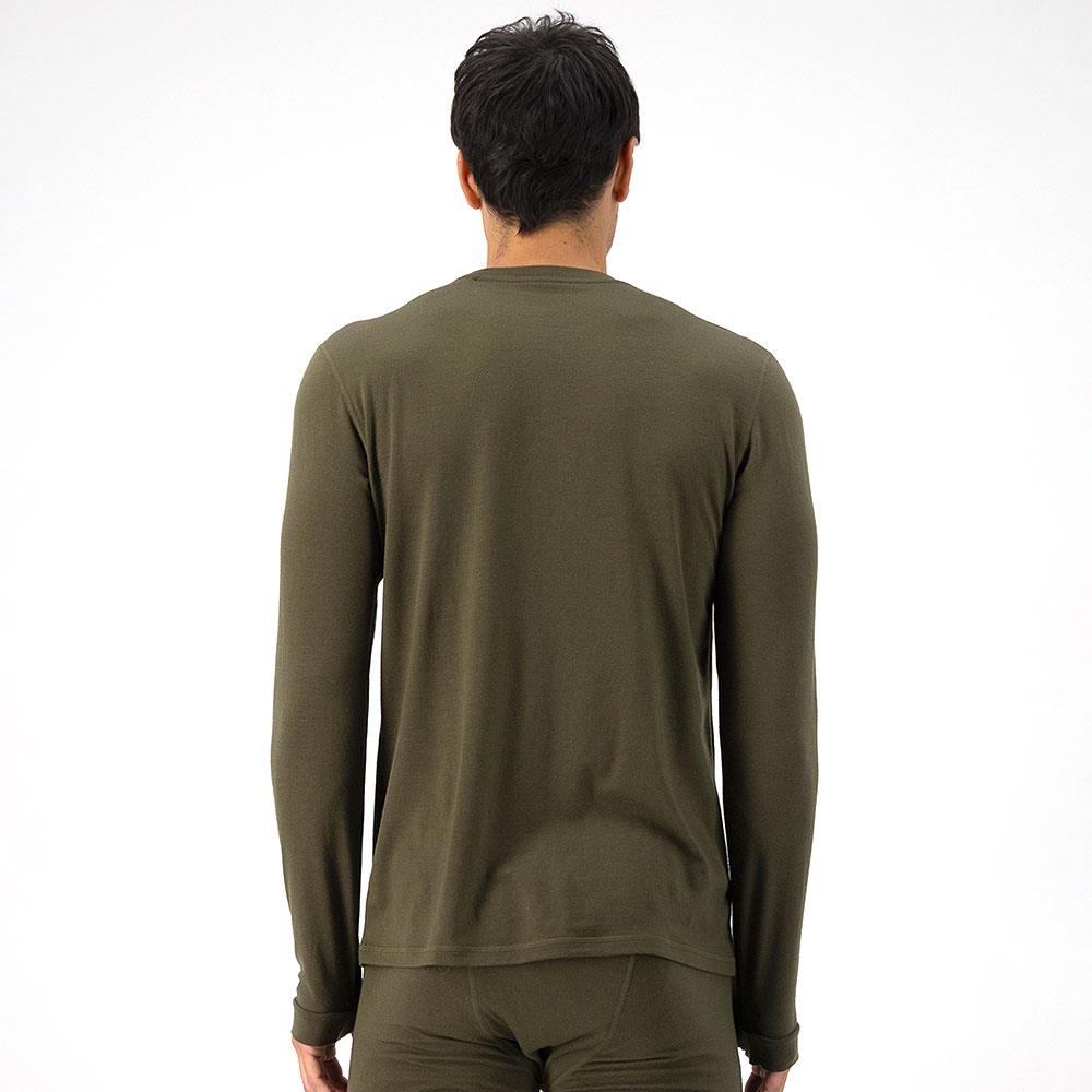 Mons Royale Mens Cascade Merino Flex 200 LS Base Layer Top Dark Olive