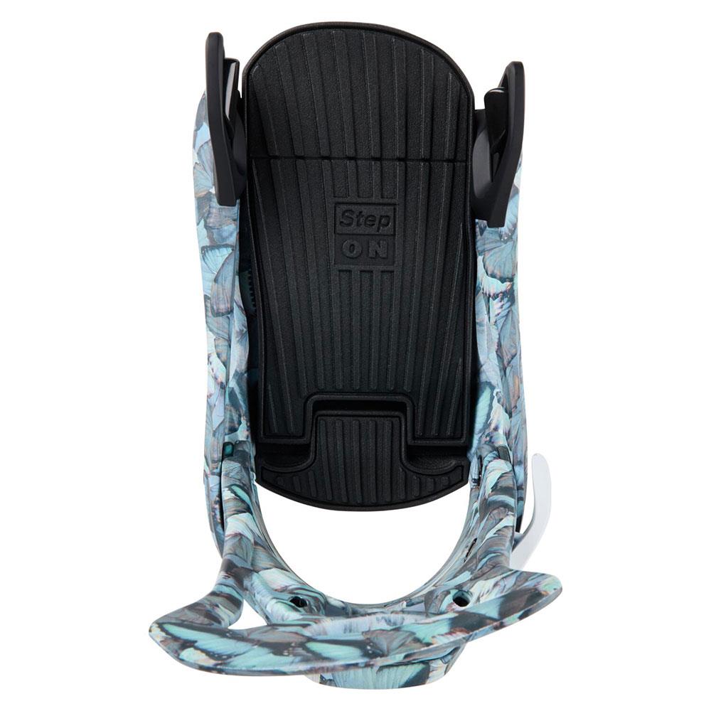 Burton Step On Re:Flex Womens Snowboard Bindings Blue Butterflies 2025