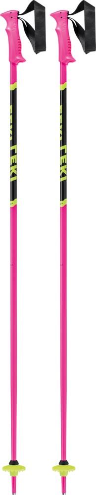 Leki Racing Kids Ski Poles Neon Pink/Black/Neon Yellow