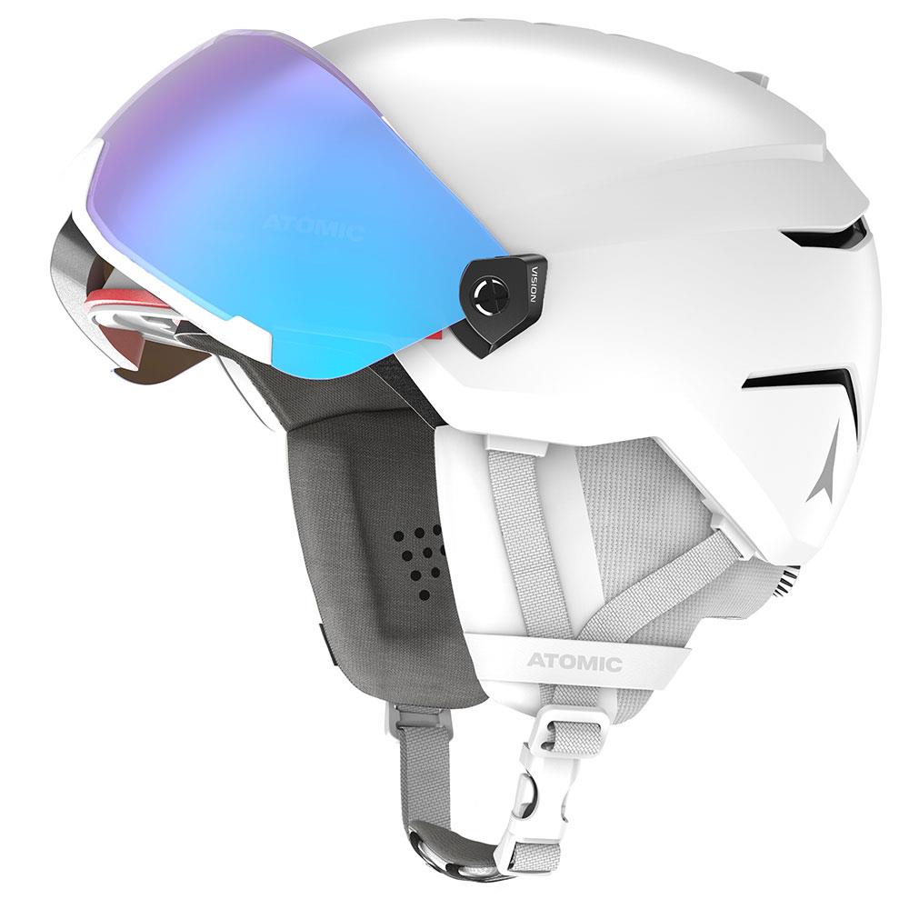 Atomic Savor Visor Stereo Womens Ski + Snowboard Helmet White Heather