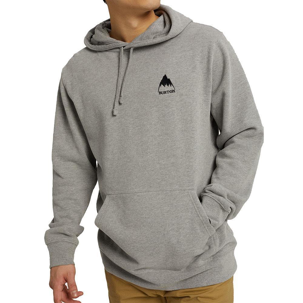 Burton Mountain Pullover Mens Hoodie Gray Heather