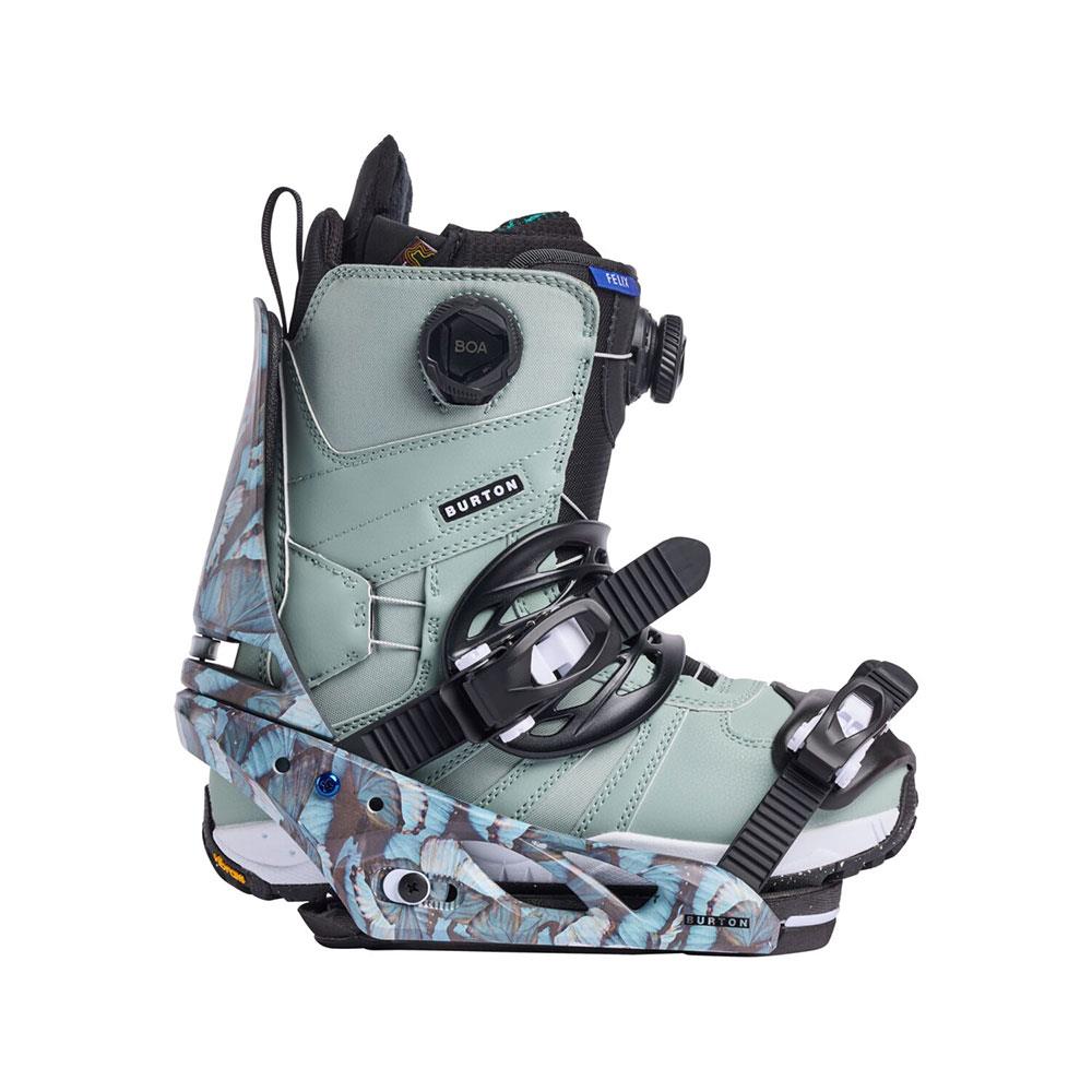 Burton Lexa Re:Flex Women Snowboard Bindings Blue Butterflies 2025