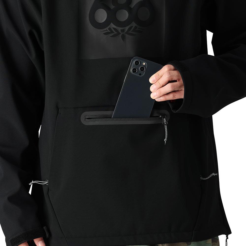 686 Mens Waterproof Riding Hoody Black