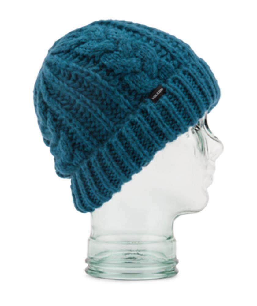 Volcom Cable Hand Knit Beanie Slate Blue