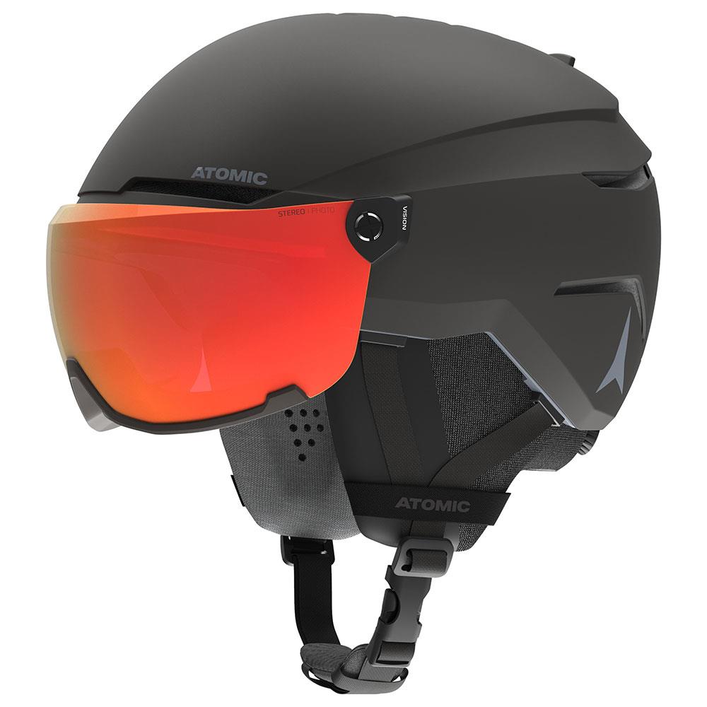 Atomic Savor Visor Photo Ski + Snowboard Helmet Black