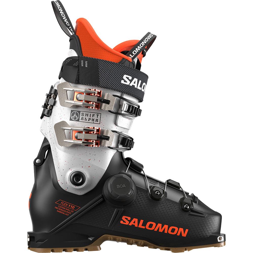 Salomon Shift Alpha BOA 110 GW Mens Hybrid Ski Boots Black/Orange 2025