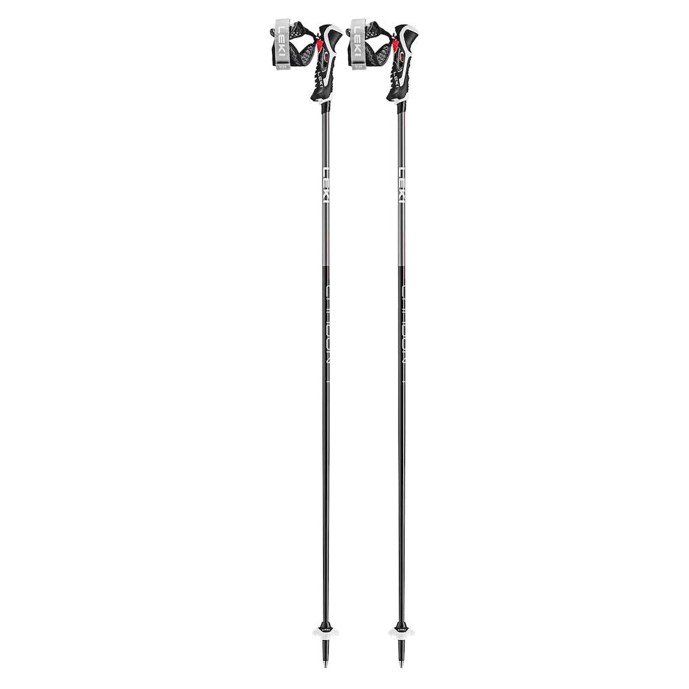 Leki Carbon 14 3D Ski Poles Black/Anthracite/Bright Red