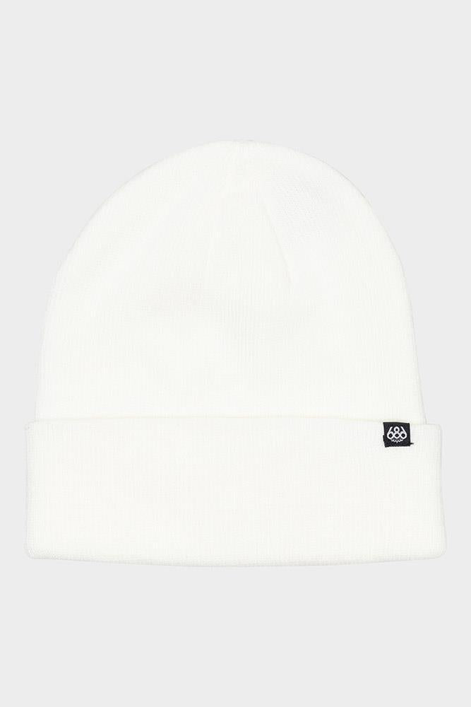 686 Mens Standard Roll Up Beanie White