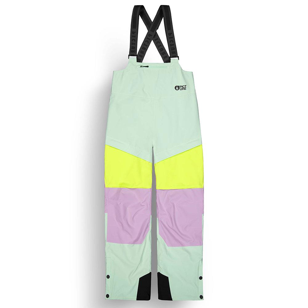 Picture Elwy Womens Bib Pants Silt Green/Orchid/Acid