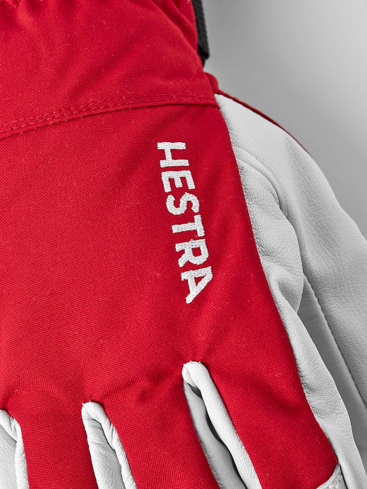 Hestra Army Leather Heli Ski Gloves Red