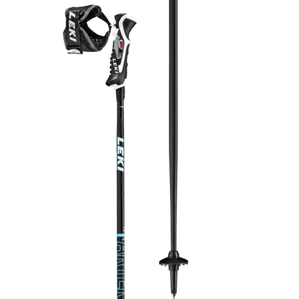 Leki Artena Airfoil 3D Womens Ski Poles Black/Dark Turquoise/White