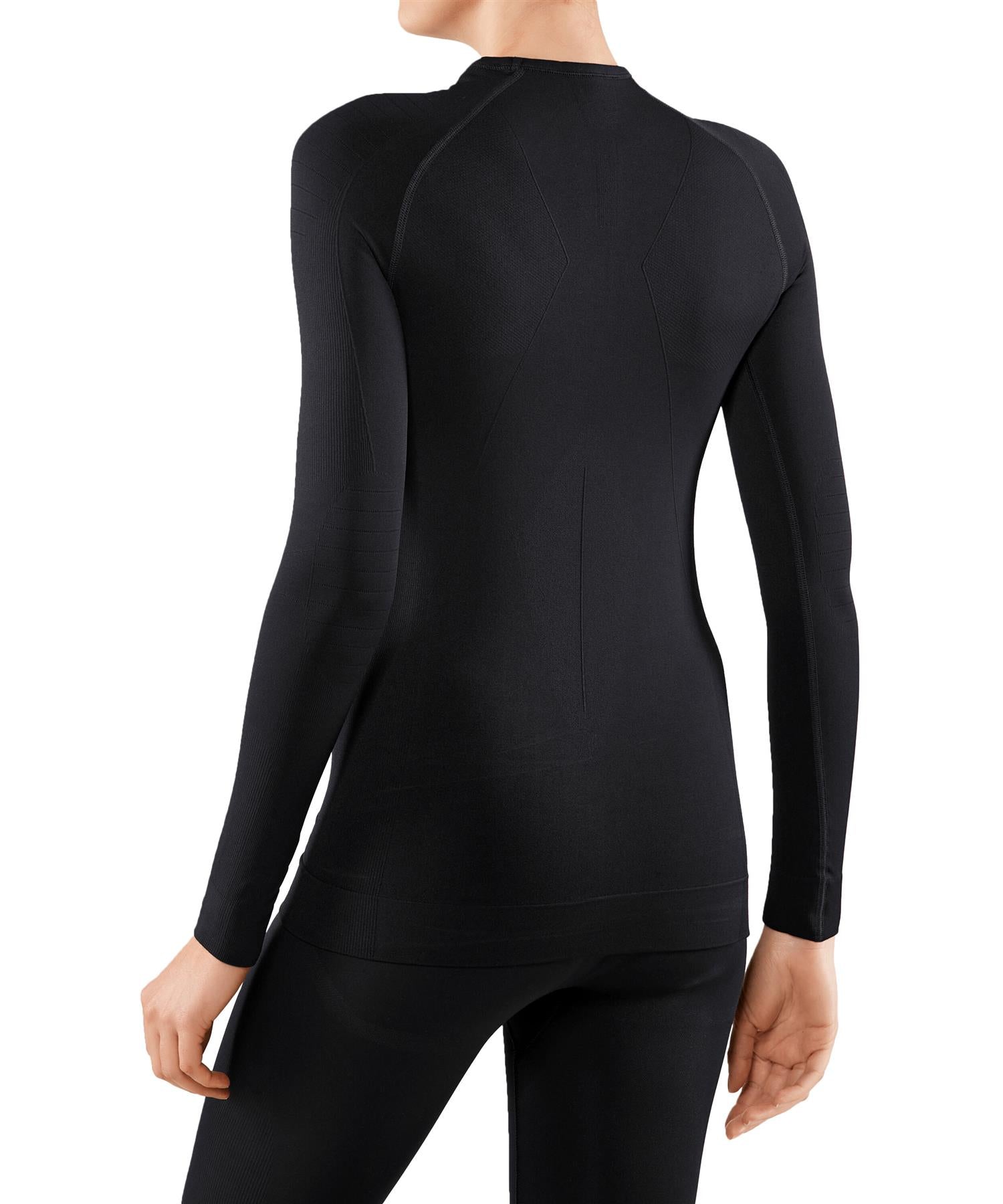 Falke Womens Long Sleeve Thermal Top Maximum Warm Black