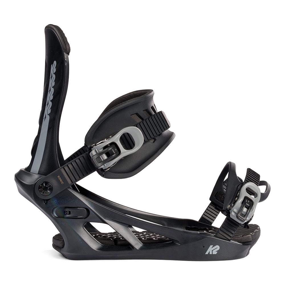 K2 Sonic Mens Snowboard Bindings Black 2024