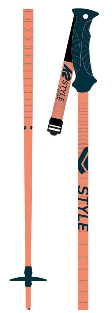 K2 Style Composite Womens Ski Poles Coral