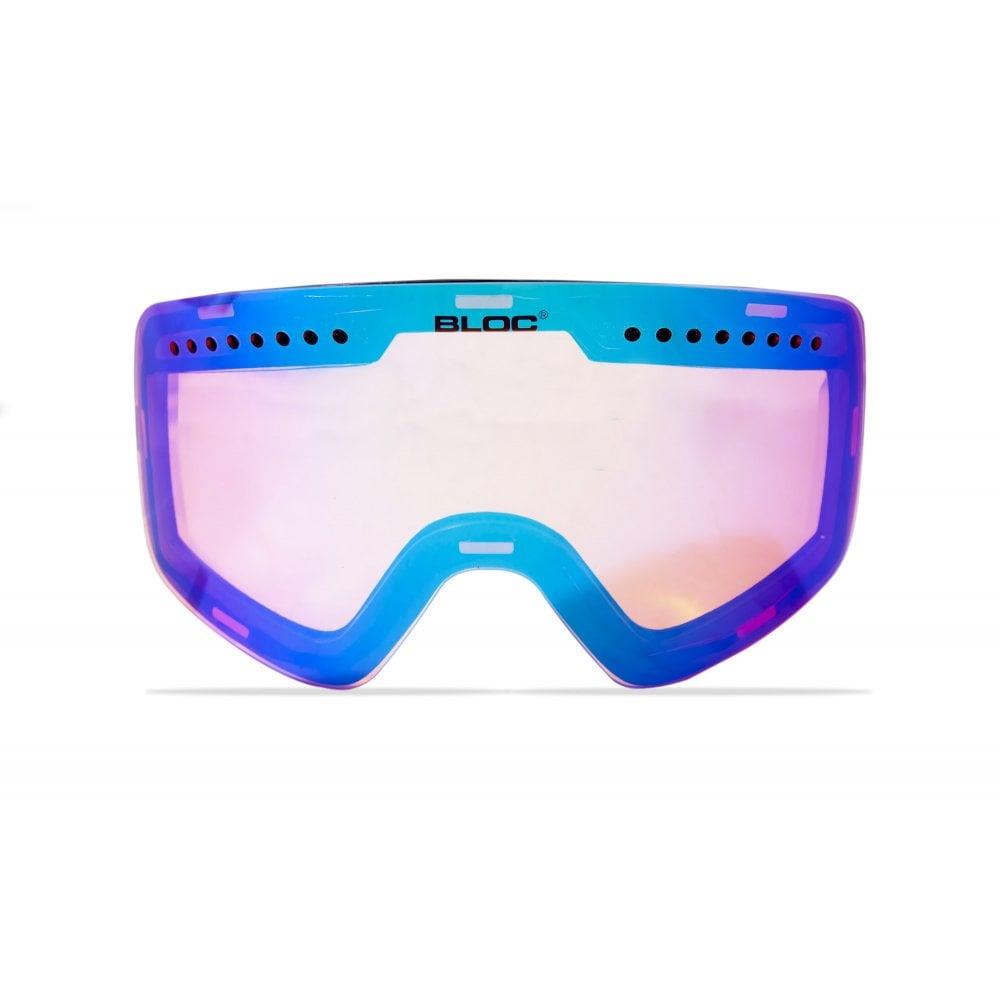 Bloc Fifty-Five Goggles Matt Black - Red Mirror + Orange Revo Blue Lenses