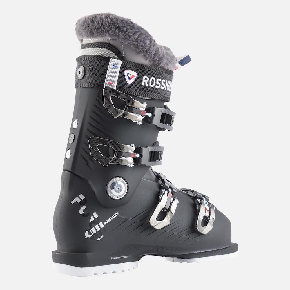 Rossignol Pure Pro 80 Womens Ski Boots Metal/Ice Black 2024