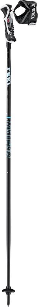 Leki Artena Airfoil 3D Womens Ski Poles Black/Dark Turquoise/White