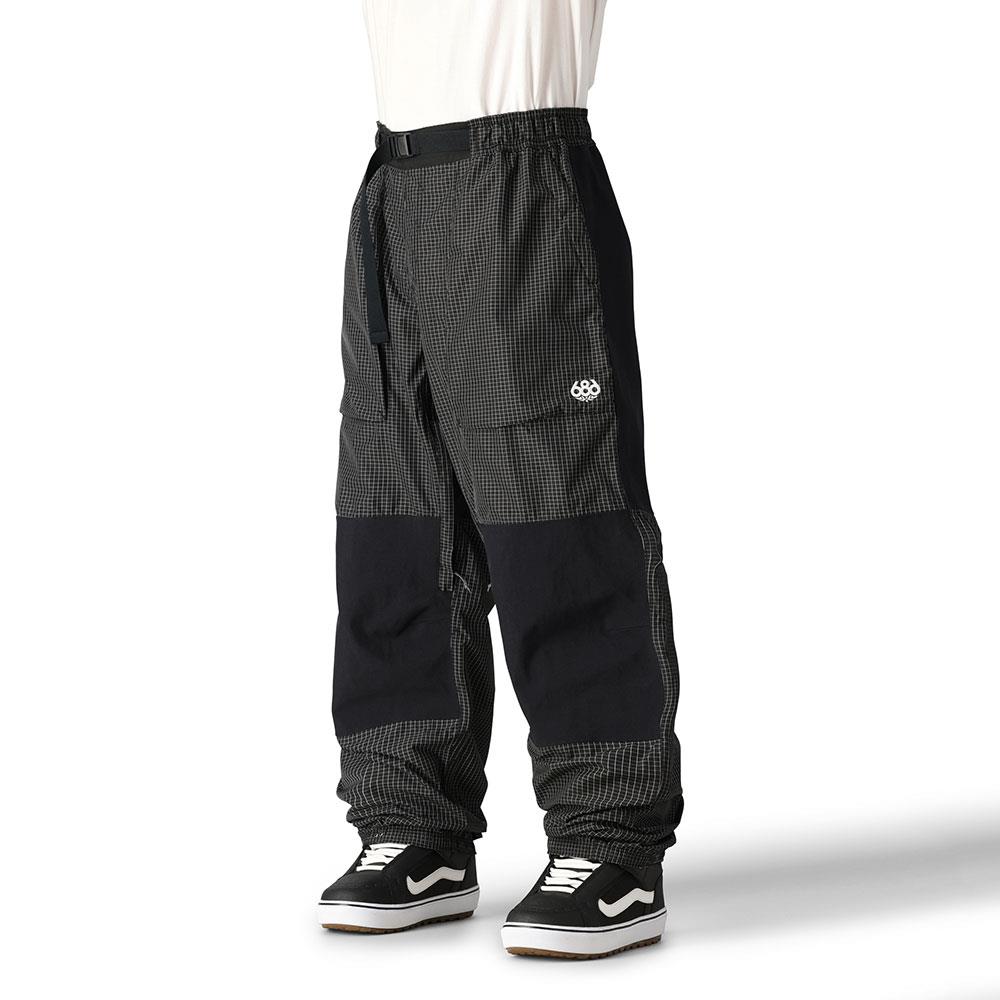 686 Mens Ghost 2.5L Pants Black Grid Colorblock