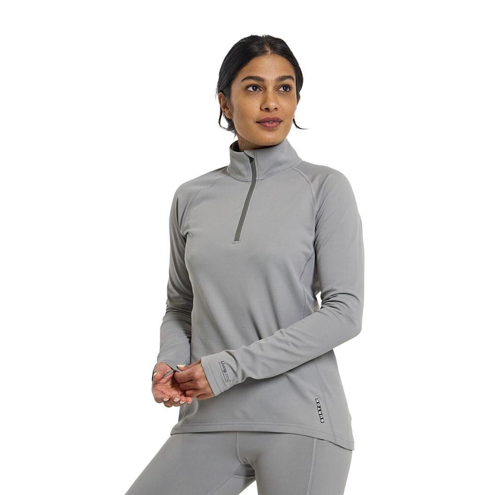 Burton Heavyweight X Womens Baselayer 1/4 Zip Top Sharkskin