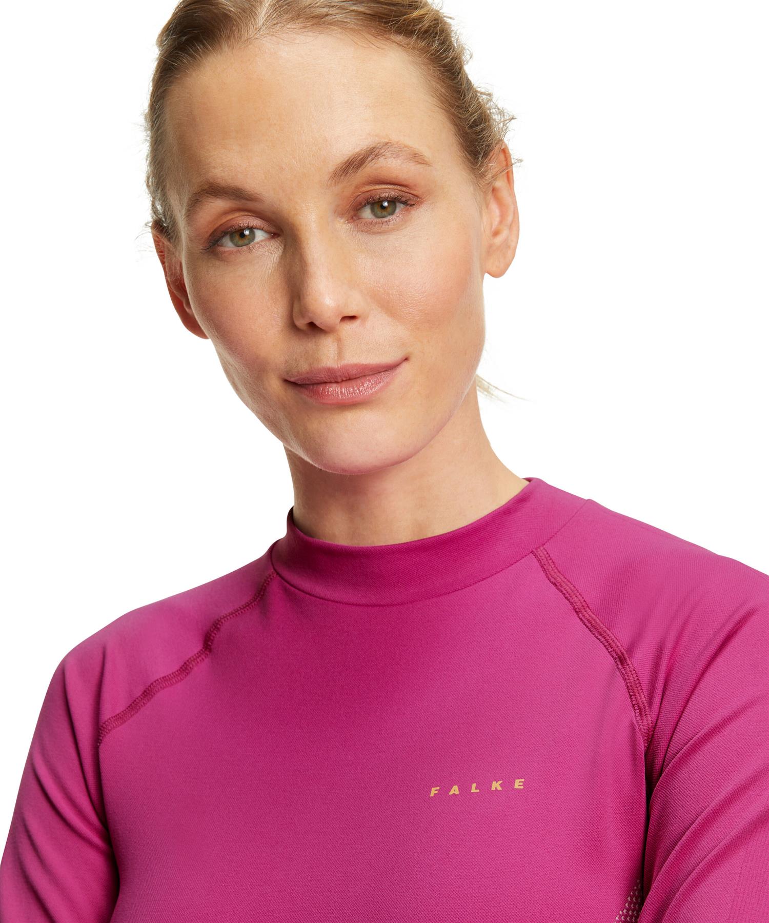 Falke Womens Long Sleeve Trend Thermal Top Maximum Warm Radiant Orchid