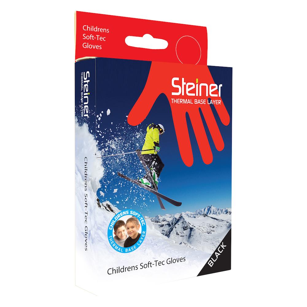 Steiner Soft-Tec Kids Liner Gloves Black