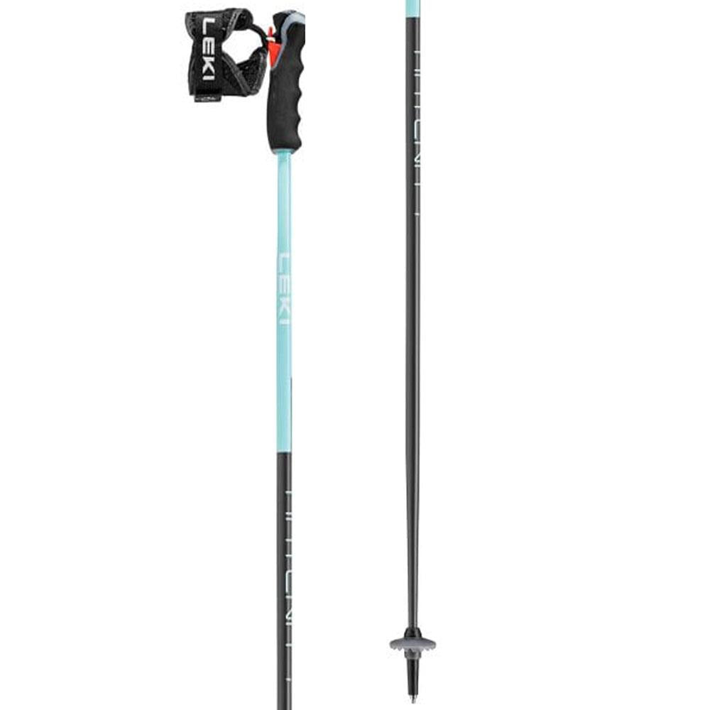 Leki Artena Airfoil 3D Womens Ski Poles Anthracite/Turquoise/White