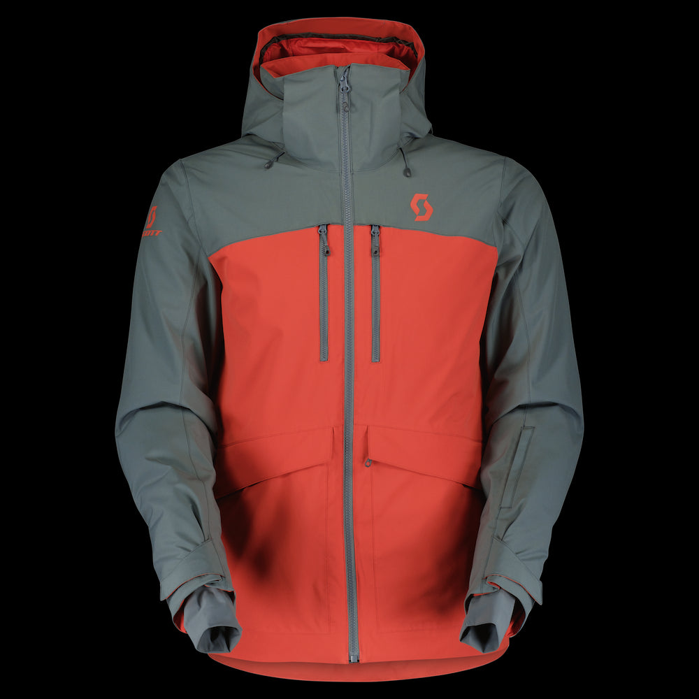 Scott Ultimate Dryo Mens Jacket Grey Green/Magma Red