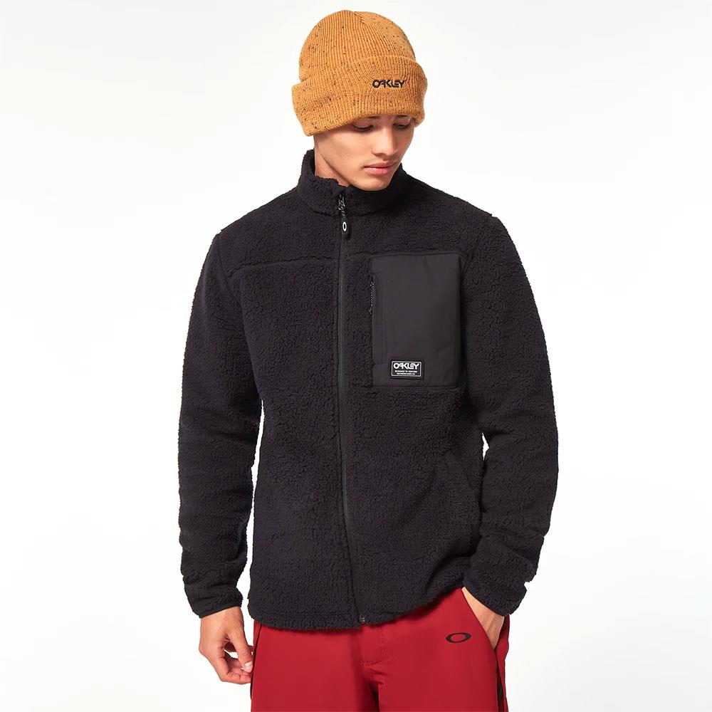 Oakley Mountain Fire Mens Sherpa Fleece Blackout