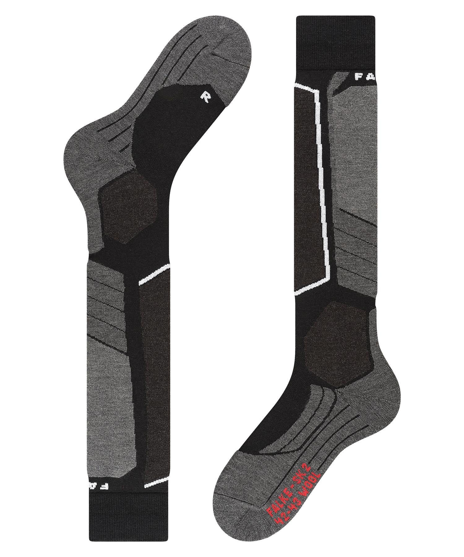 Falke SK2 Wool Mens Ski Socks Black-Mix