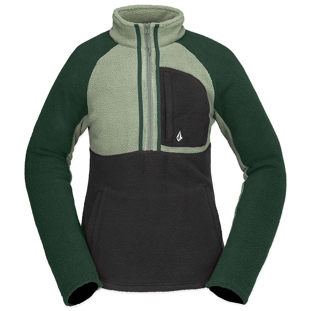 Volcom Demi Half Zip Womens Fleece Lichen Green