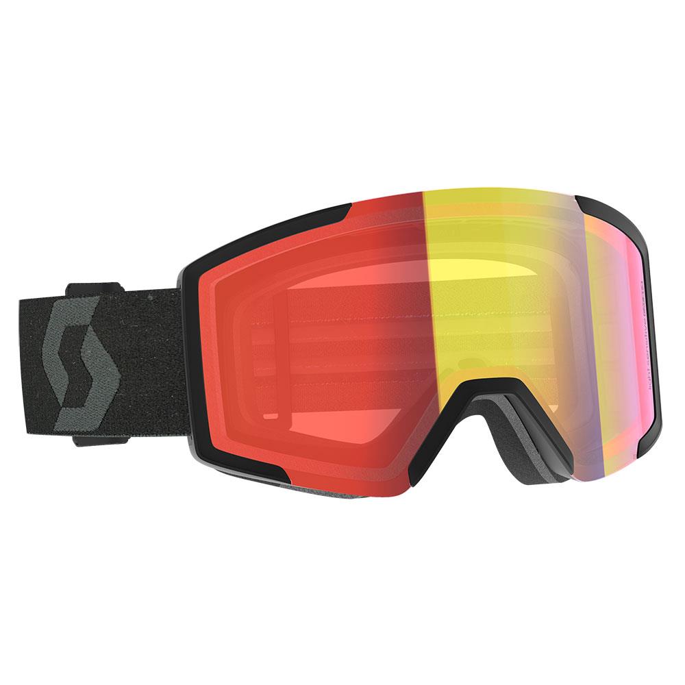 Scott Shield LS Goggles Mineral Black Light Sensitive Red Chrome Lens