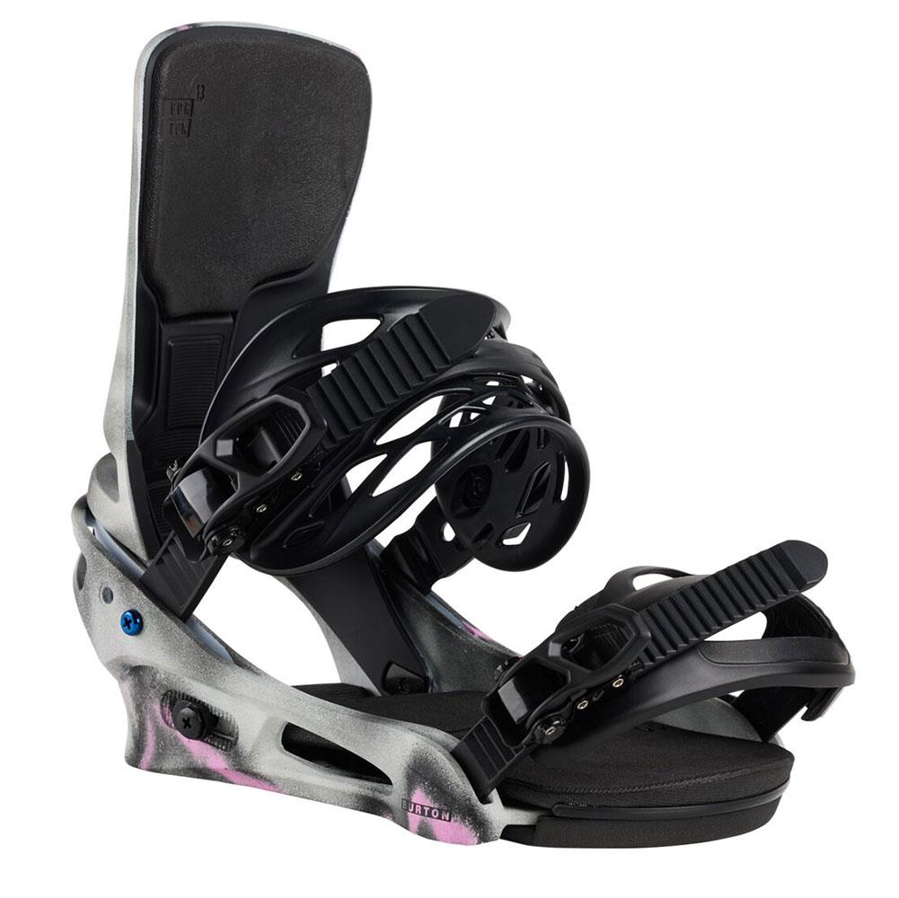 Burton Cartel X Re:Flex Mens Snowboard Bindings Gray/Pink 2025