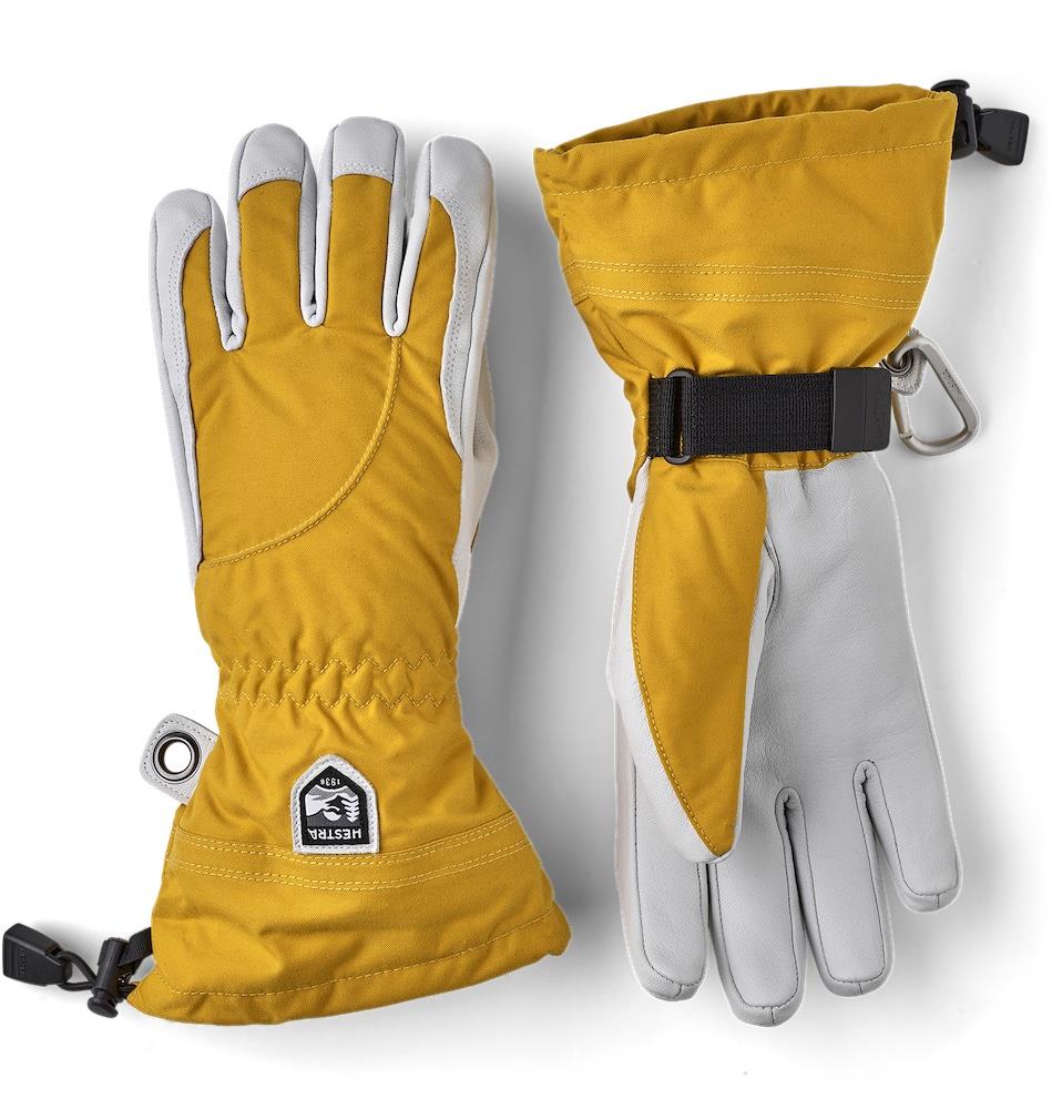 Hestra Heli Ski Female Gloves Mustard/Off-white