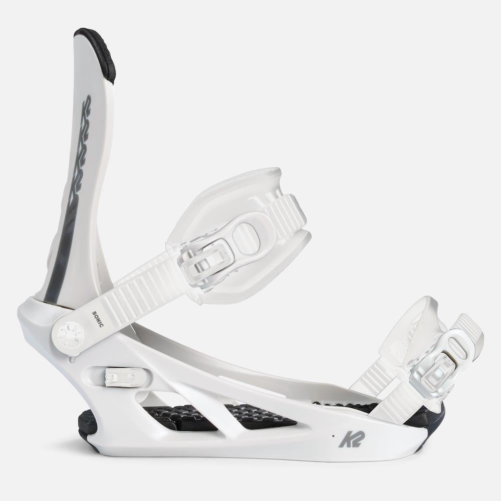 K2 Sonic Mens Snowboard Bindings White 2024