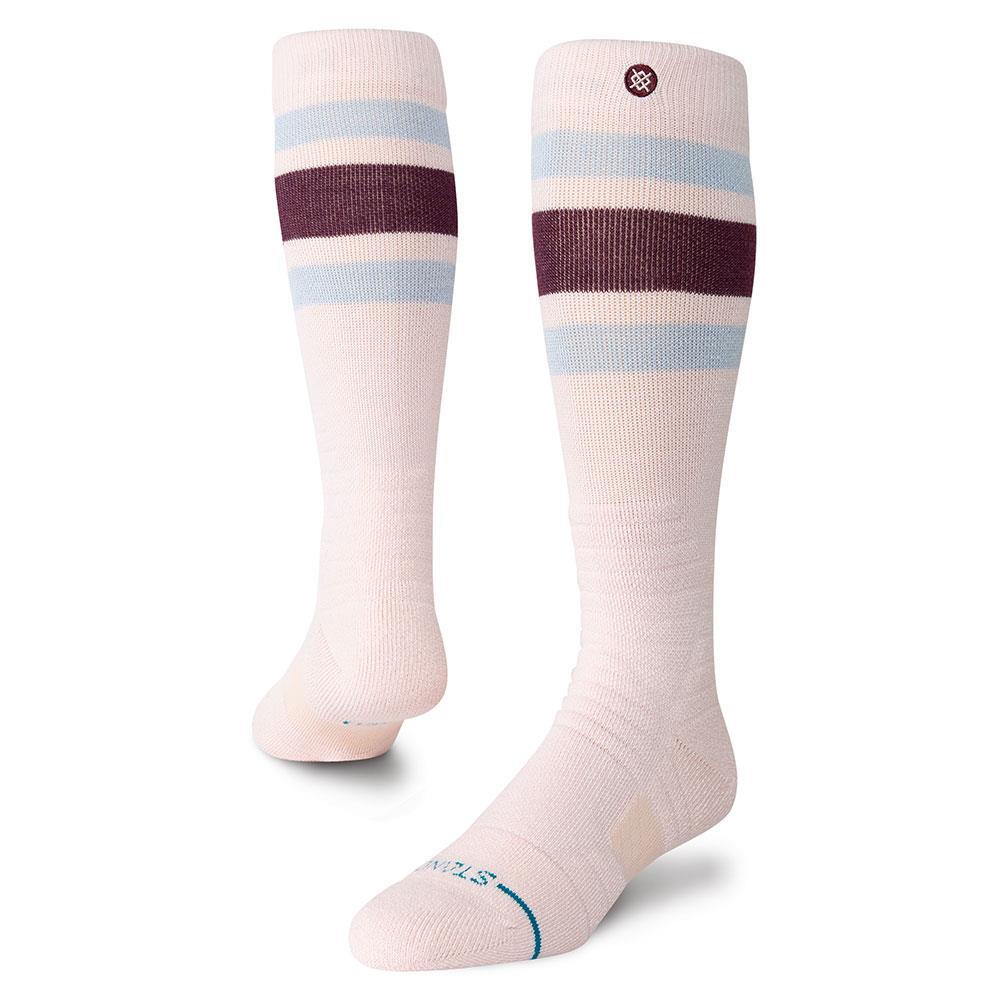 Stance Boyd Mid Merino-Blend Ski + Snowboard Socks Pink Fade