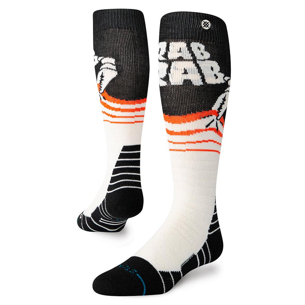 Stance Crab Grab Mid Poly-Blend Ski + Snowboard Socks Cream