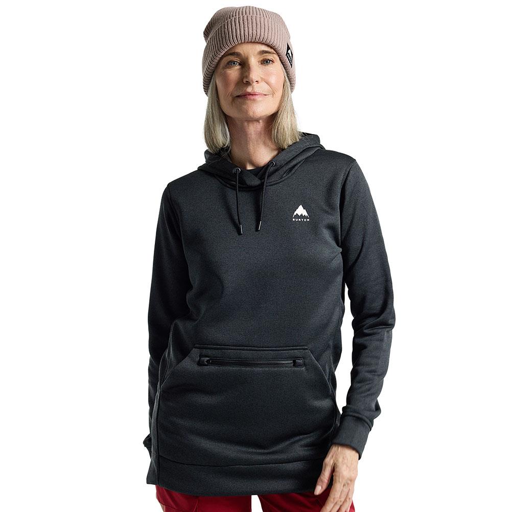 Burton Oak Long PO Womens Hoodie True Black Heather