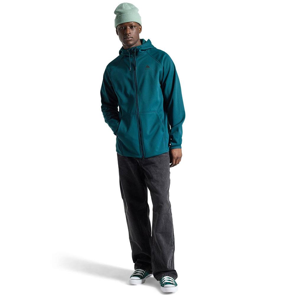 Burton Crown Weatherproof Full-Zip Mens Hoodie Deep Emerald