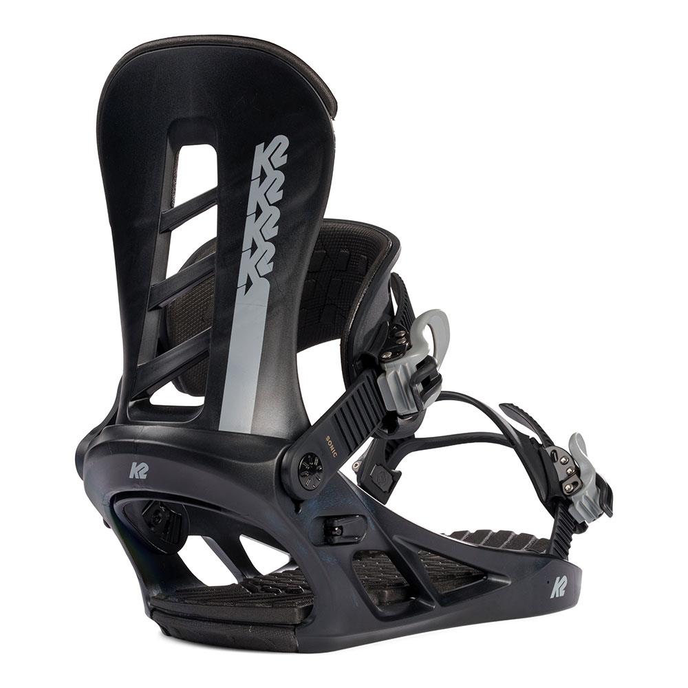 K2 Sonic Mens Snowboard Bindings Black 2024