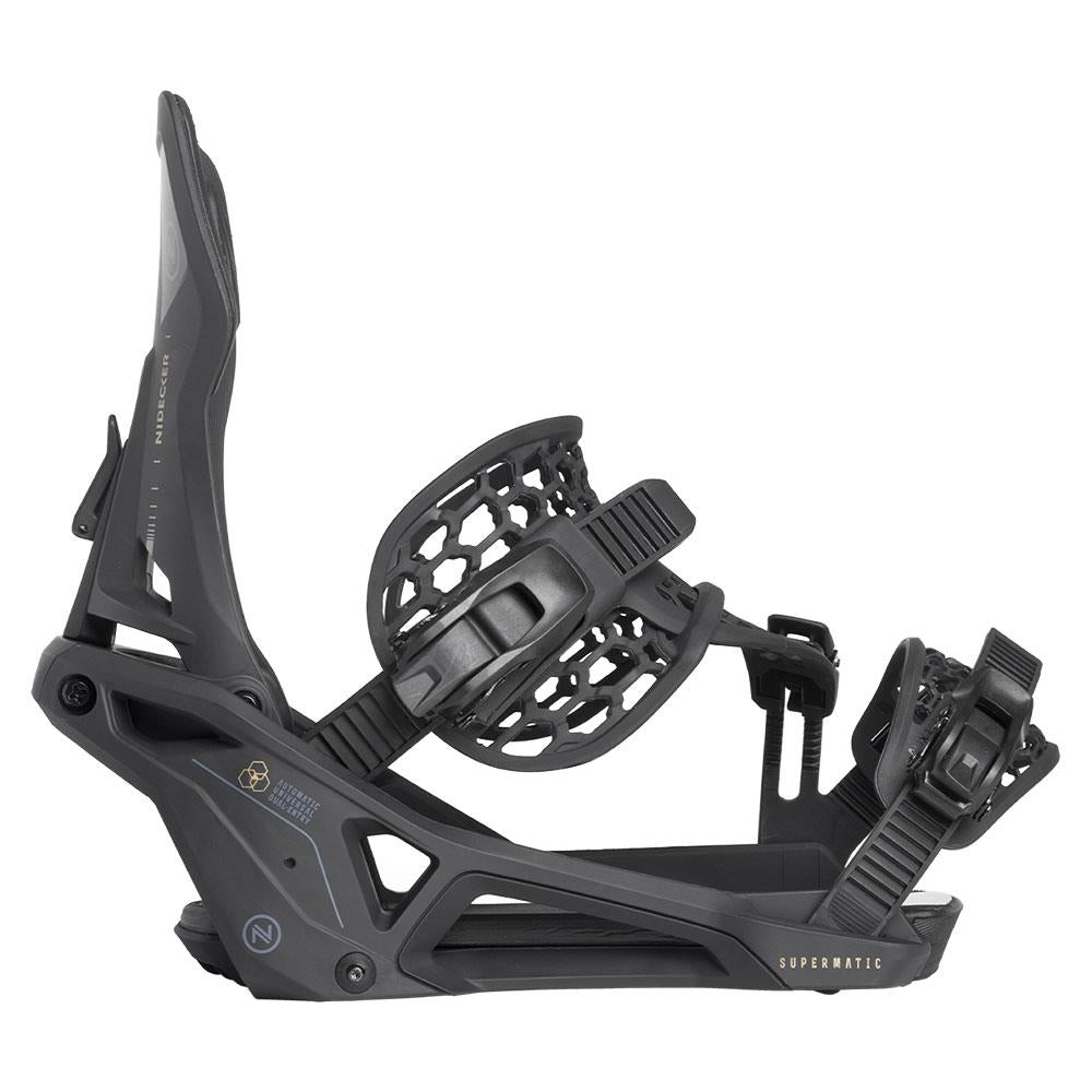 Nidecker Supermatic Step-in Snowboard Bindings 2025 Black