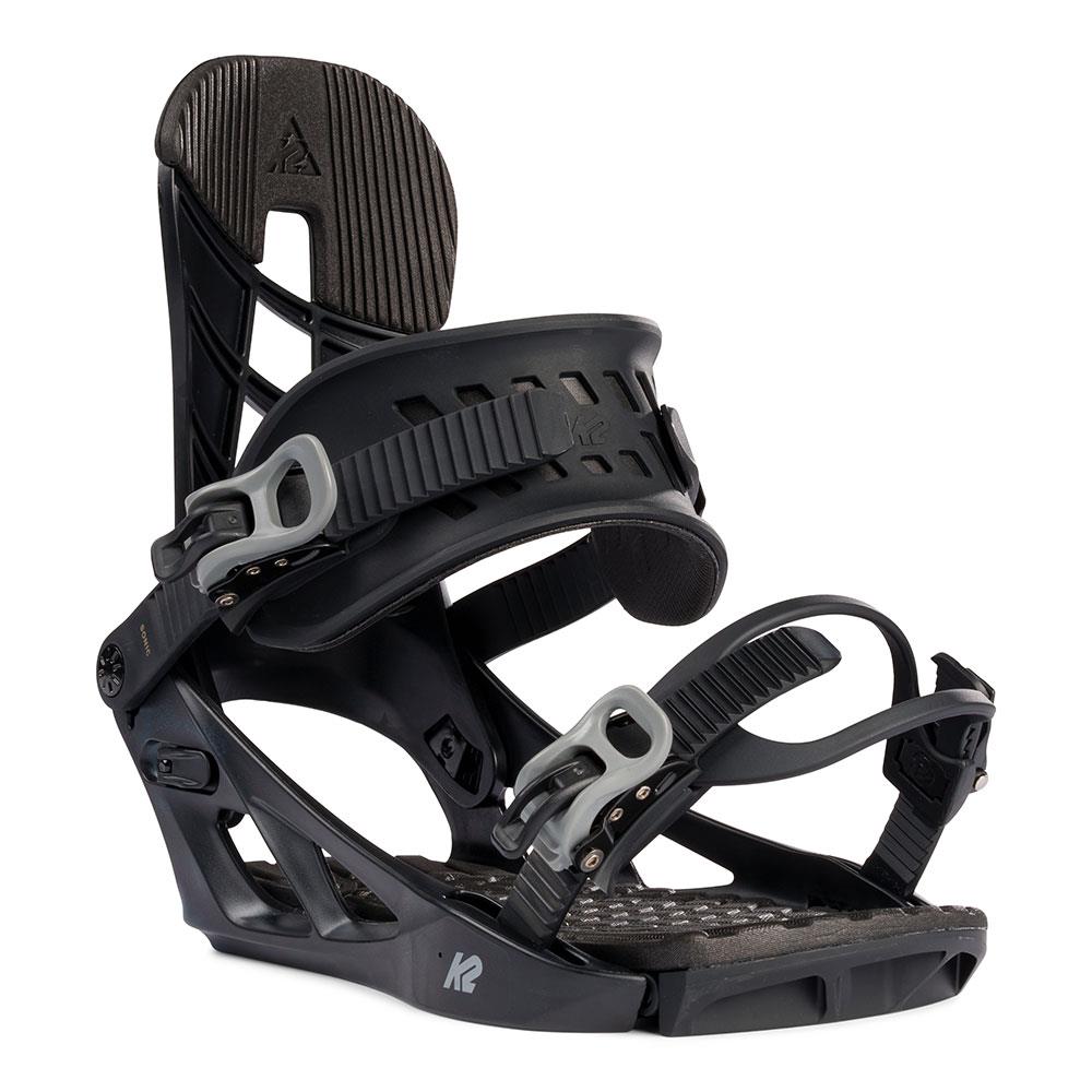 K2 Sonic Mens Snowboard Bindings Black 2024